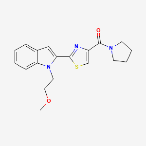 (2-(1-(2-methoxyethyl)-1H-indol-2-yl)thiazol-4-yl)(pyrrolidin-1-yl)methanone
