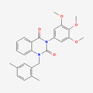 molecular formula C26H26N2O5 B2717029 1-(2,5-dimethylbenzyl)-3-(3,4,5-trimethoxyphenyl)quinazoline-2,4(1H,3H)-dione CAS No. 899922-07-7
