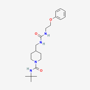 N-(tert-butyl)-4-((3-(2-phenoxyethyl)ureido)methyl)piperidine-1-carboxamide