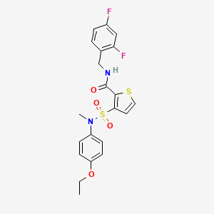 molecular formula C21H20F2N2O4S2 B2717036 N-[(2,4-difluorophenyl)methyl]-3-[(4-ethoxyphenyl)(methyl)sulfamoyl]thiophene-2-carboxamide CAS No. 1251561-78-0