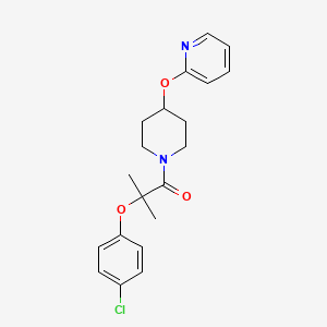 2-(4-Chlorophenoxy)-2-methyl-1-(4-(pyridin-2-yloxy)piperidin-1-yl)propan-1-one