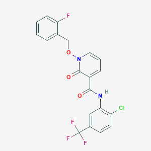 molecular formula C20H13ClF4N2O3 B2717041 N-(2-chloro-5-(trifluoromethyl)phenyl)-1-((2-fluorobenzyl)oxy)-2-oxo-1,2-dihydropyridine-3-carboxamide CAS No. 868679-14-5