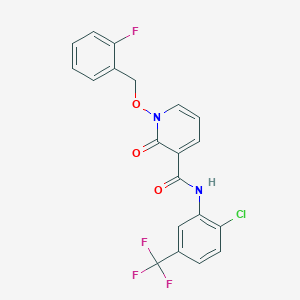 N-(2-chloro-5-(trifluoromethyl)phenyl)-1-((2-fluorobenzyl)oxy)-2-oxo-1,2-dihydropyridine-3-carboxamide