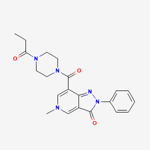 5-methyl-2-phenyl-7-(4-propionylpiperazine-1-carbonyl)-2H-pyrazolo[4,3-c]pyridin-3(5H)-one