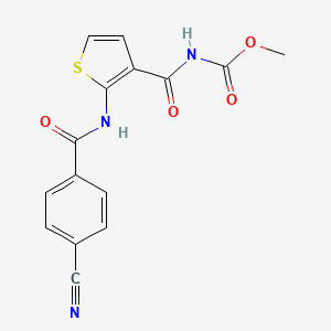 Methyl (2-(4-cyanobenzamido)thiophene-3-carbonyl)carbamate