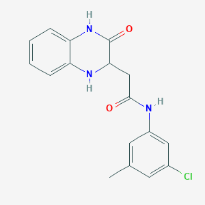 molecular formula C17H16ClN3O2 B2717054 N-(3-Chloro-5-methylphenyl)-2-(3-oxo-2,4-dihydro-1H-quinoxalin-2-yl)acetamide CAS No. 1247799-33-2