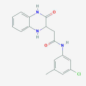 N-(3-Chloro-5-methylphenyl)-2-(3-oxo-2,4-dihydro-1H-quinoxalin-2-yl)acetamide