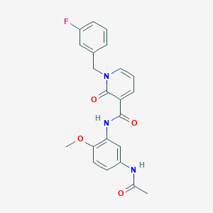 N-(5-acetamido-2-methoxyphenyl)-1-(3-fluorobenzyl)-2-oxo-1,2-dihydropyridine-3-carboxamide