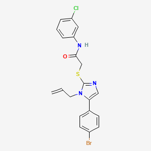 2-((1-allyl-5-(4-bromophenyl)-1H-imidazol-2-yl)thio)-N-(3-chlorophenyl)acetamide