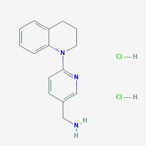 [6-(3,4-Dihydro-2H-quinolin-1-yl)pyridin-3-yl]methanamine;dihydrochloride