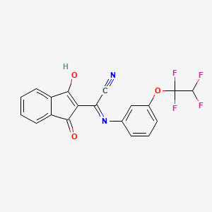 2-(1,3-Dioxoindan-2-ylidene)-2-((3-(1,1,2,2-tetrafluoroethoxy)phenyl)amino)ethanenitrile