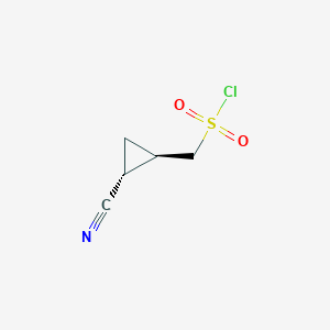 B2717088 Rel-((1R,2R)-2-cyanocyclopropyl)methanesulfonyl chloride CAS No. 2230798-27-1