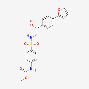 molecular formula C20H20N2O6S B2717090 methyl N-[4-({2-[4-(furan-2-yl)phenyl]-2-hydroxyethyl}sulfamoyl)phenyl]carbamate CAS No. 2097900-73-5