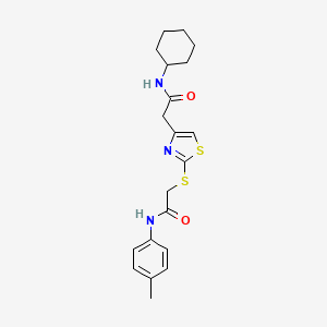 N-cyclohexyl-2-(2-((2-oxo-2-(p-tolylamino)ethyl)thio)thiazol-4-yl)acetamide