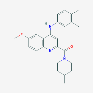 molecular formula C25H29N3O2 B2717100 1-[2-({[(2-ethylphenyl)amino]carbonyl}amino)ethyl]-N-isopropyl-1H-benzimidazole-5-sulfonamide CAS No. 1226442-86-9