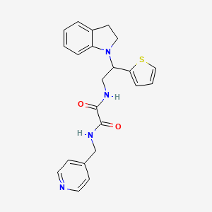 N1-(2-(indolin-1-yl)-2-(thiophen-2-yl)ethyl)-N2-(pyridin-4-ylmethyl)oxalamide