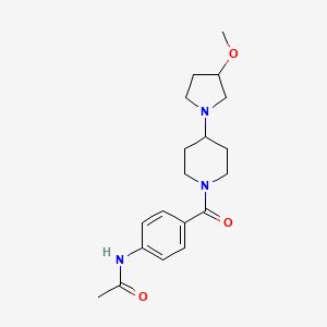 N-(4-(4-(3-methoxypyrrolidin-1-yl)piperidine-1-carbonyl)phenyl)acetamide