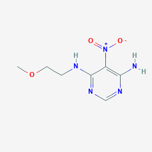 N-(2-methoxyethyl)-5-nitropyrimidine-4,6-diamine