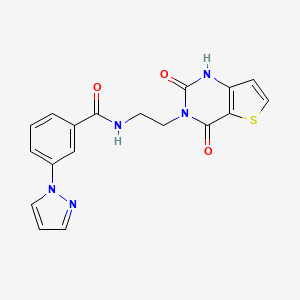 N-(2-(2,4-dioxo-1,2-dihydrothieno[3,2-d]pyrimidin-3(4H)-yl)ethyl)-3-(1H-pyrazol-1-yl)benzamide