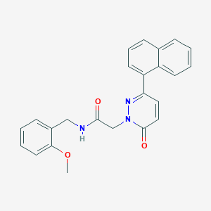 molecular formula C24H21N3O3 B2717108 N-[(2-methoxyphenyl)methyl]-2-[3-(naphthalen-1-yl)-6-oxo-1,6-dihydropyridazin-1-yl]acetamide CAS No. 899753-25-4