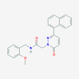 N-[(2-methoxyphenyl)methyl]-2-(3-naphthalen-1-yl-6-oxopyridazin-1-yl)acetamide