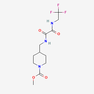 B2717110 Methyl 4-((2-oxo-2-((2,2,2-trifluoroethyl)amino)acetamido)methyl)piperidine-1-carboxylate CAS No. 1331283-43-2