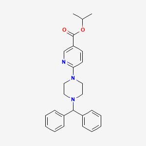 Isopropyl 6-(4-benzhydrylpiperazino)nicotinate