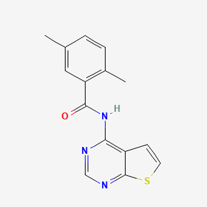 2,5-dimethyl-N-(thieno[2,3-d]pyrimidin-4-yl)benzamide
