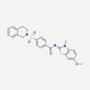 (E)-4-((3,4-dihydroisoquinolin-2(1H)-yl)sulfonyl)-N-(6-methoxy-3-methylbenzo[d]thiazol-2(3H)-ylidene)benzamide