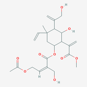[5-ethenyl-3-hydroxy-4-(3-hydroxyprop-1-en-2-yl)-2-(3-methoxy-3-oxoprop-1-en-2-yl)-5-methylcyclohexyl] (Z)-4-acetyloxy-2-(hydroxymethyl)but-2-enoate