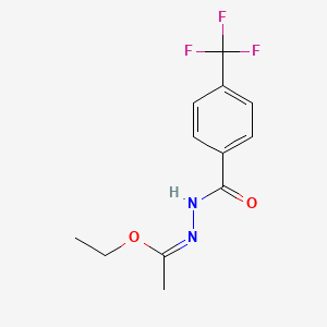 molecular formula C12H13F3N2O2 B2717165 ethyl (1Z)-N-[4-(trifluoromethyl)benzoyl]ethanehydrazonate CAS No. 477862-20-7
