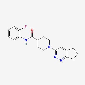molecular formula C19H21FN4O B2717170 1-{5H,6H,7H-cyclopenta[c]pyridazin-3-yl}-N-(2-fluorophenyl)piperidine-4-carboxamide CAS No. 2097892-78-7