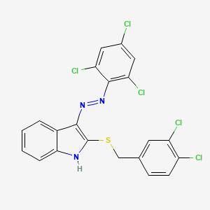 2-[(3,4-dichlorobenzyl)sulfanyl]-3H-indol-3-one N-(2,4,6-trichlorophenyl)hydrazone