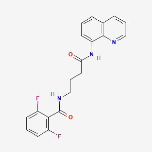 2,6-difluoro-N-(4-oxo-4-(quinolin-8-ylamino)butyl)benzamide