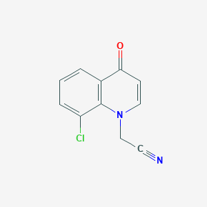 molecular formula C11H7ClN2O B2717181 (8-chloro-4-oxoquinolin-1(4H)-yl)acetonitrile CAS No. 1169961-43-6