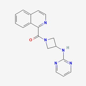 molecular formula C17H15N5O B2717203 N-[1-(isoquinoline-1-carbonyl)azetidin-3-yl]pyrimidin-2-amine CAS No. 2192745-25-6