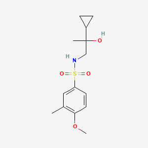 molecular formula C14H21NO4S B2717297 N-(2-cyclopropyl-2-hydroxypropyl)-4-methoxy-3-methylbenzenesulfonamide CAS No. 1286704-29-7