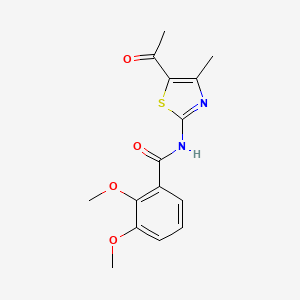 molecular formula C15H16N2O4S B2717320 N-(5-acetyl-4-methyl-1,3-thiazol-2-yl)-2,3-dimethoxybenzamide CAS No. 896010-95-0