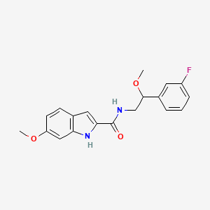 molecular formula C19H19FN2O3 B2717398 N-[2-(3-fluorophenyl)-2-methoxyethyl]-6-methoxy-1H-indole-2-carboxamide CAS No. 1797555-10-2