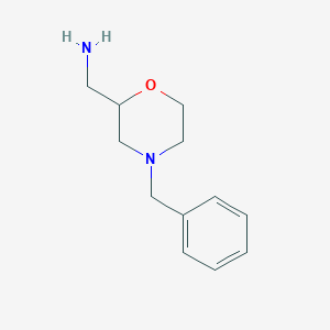 molecular formula C12H18N2O B027174 (4-Benzylmorpholin-2-yl)methanamine CAS No. 110859-47-7