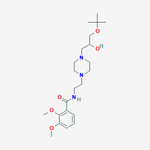 molecular formula C22H37N3O5 B2717420 N-(2-(4-(3-(tert-butoxy)-2-hydroxypropyl)piperazin-1-yl)ethyl)-2,3-dimethoxybenzamide CAS No. 2034534-73-9