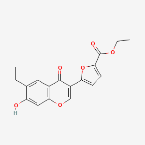 molecular formula C18H16O6 B2717479 ethyl 5-(6-ethyl-7-hydroxy-4-oxo-4H-chromen-3-yl)furan-2-carboxylate CAS No. 104150-64-3