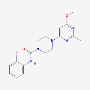 molecular formula C17H20FN5O2 B2717495 N-(2-fluorophenyl)-4-(6-methoxy-2-methylpyrimidin-4-yl)piperazine-1-carboxamide CAS No. 946372-45-8