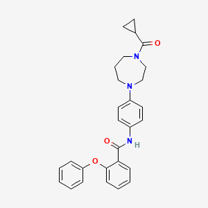 N-(4-(4-(cyclopropanecarbonyl)-1,4-diazepan-1-yl)phenyl)-2-phenoxybenzamide