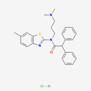 N-(3-(dimethylamino)propyl)-N-(6-methylbenzo[d]thiazol-2-yl)-2,2-diphenylacetamide hydrochloride