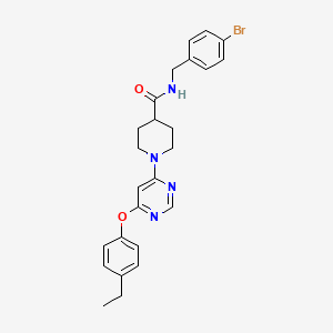 molecular formula C25H27BrN4O2 B2717583 N-[(4-bromophenyl)methyl]-1-[6-(4-ethylphenoxy)pyrimidin-4-yl]piperidine-4-carboxamide CAS No. 1115999-12-6