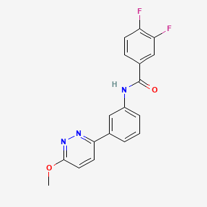 molecular formula C18H13F2N3O2 B2717645 3,4-difluoro-N-[3-(6-methoxypyridazin-3-yl)phenyl]benzamide CAS No. 941940-99-4
