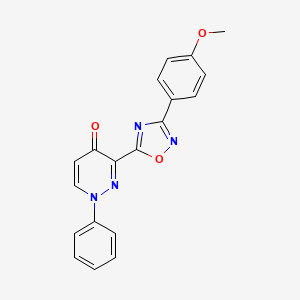 molecular formula C19H14N4O3 B2717689 3-[3-(4-Methoxyphenyl)-1,2,4-oxadiazol-5-yl]-1-phenyl-1,4-dihydropyridazin-4-one CAS No. 1251568-76-9