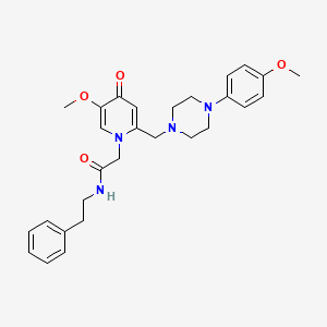molecular formula C28H34N4O4 B2717697 2-(5-methoxy-2-{[4-(4-methoxyphenyl)piperazin-1-yl]methyl}-4-oxo-1,4-dihydropyridin-1-yl)-N-(2-phenylethyl)acetamide CAS No. 921463-85-6