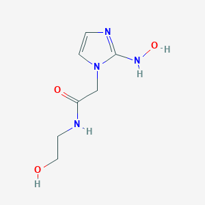 molecular formula C7H12N4O3 B027177 1-(N-(2-Hydroxyethyl)acetamido)-2-hydroxylaminoimidazole CAS No. 102737-46-2